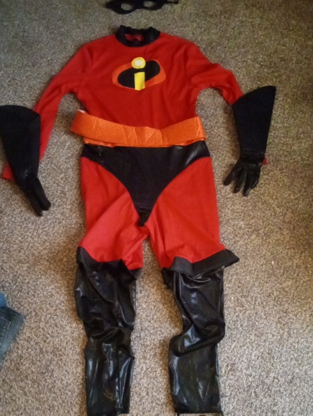 Women's Red Incredibles Costume with Black Accents